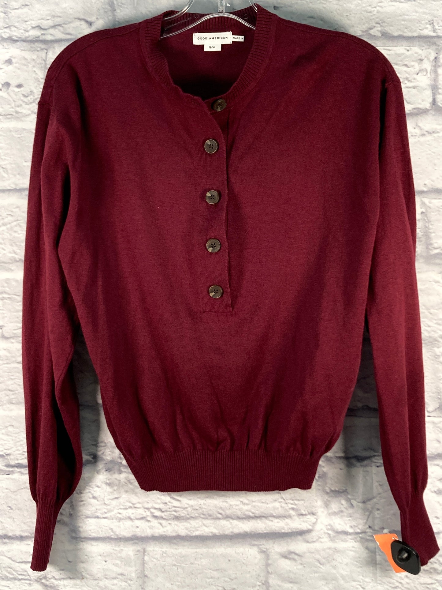 Sweater By Good American In Maroon, Size: S