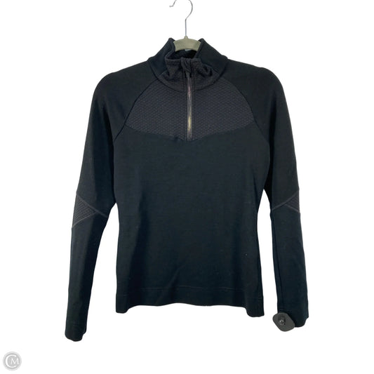 Athletic Top Long Sleeve Collar By Spyder In Black, Size: S
