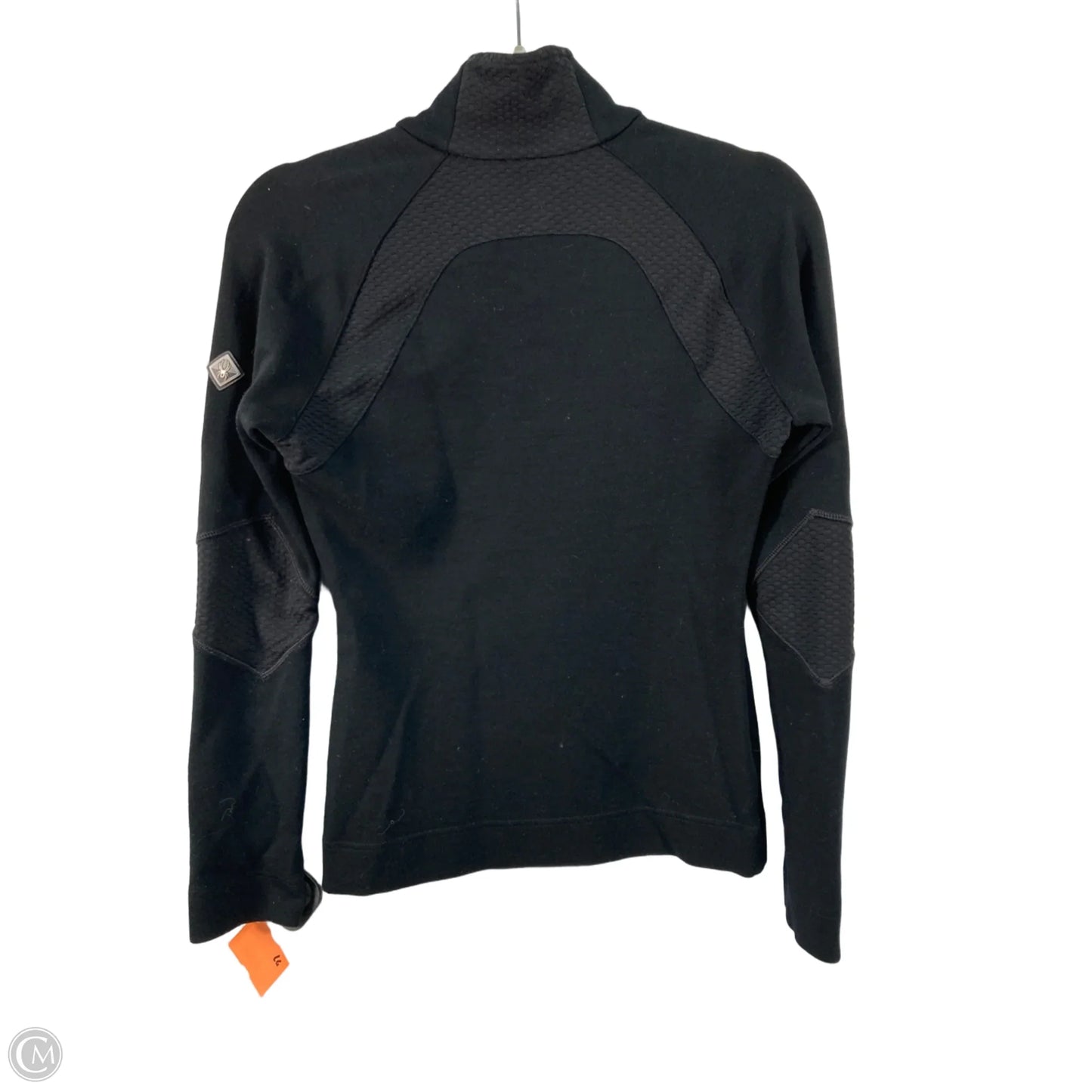 Athletic Top Long Sleeve Collar By Spyder In Black, Size: S