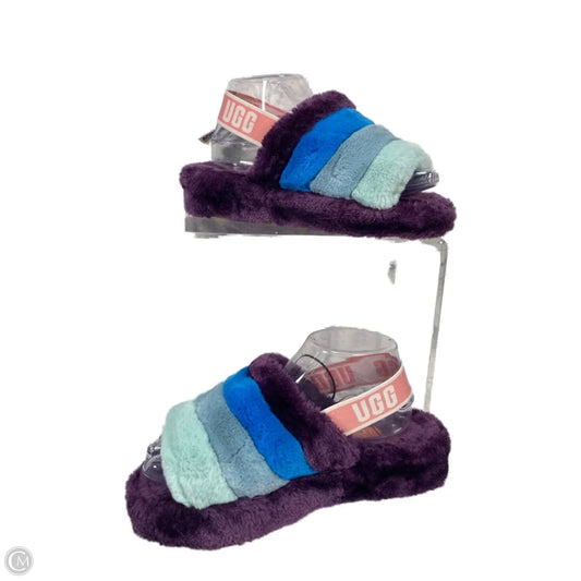 Slippers Designer By Ugg In Blue & Purple
