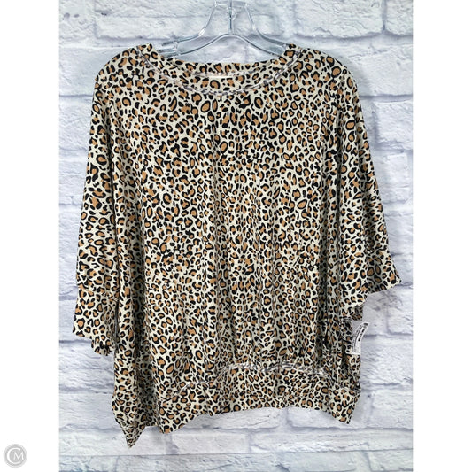 Top Short Sleeve By Bibi In Animal Print, Size: M