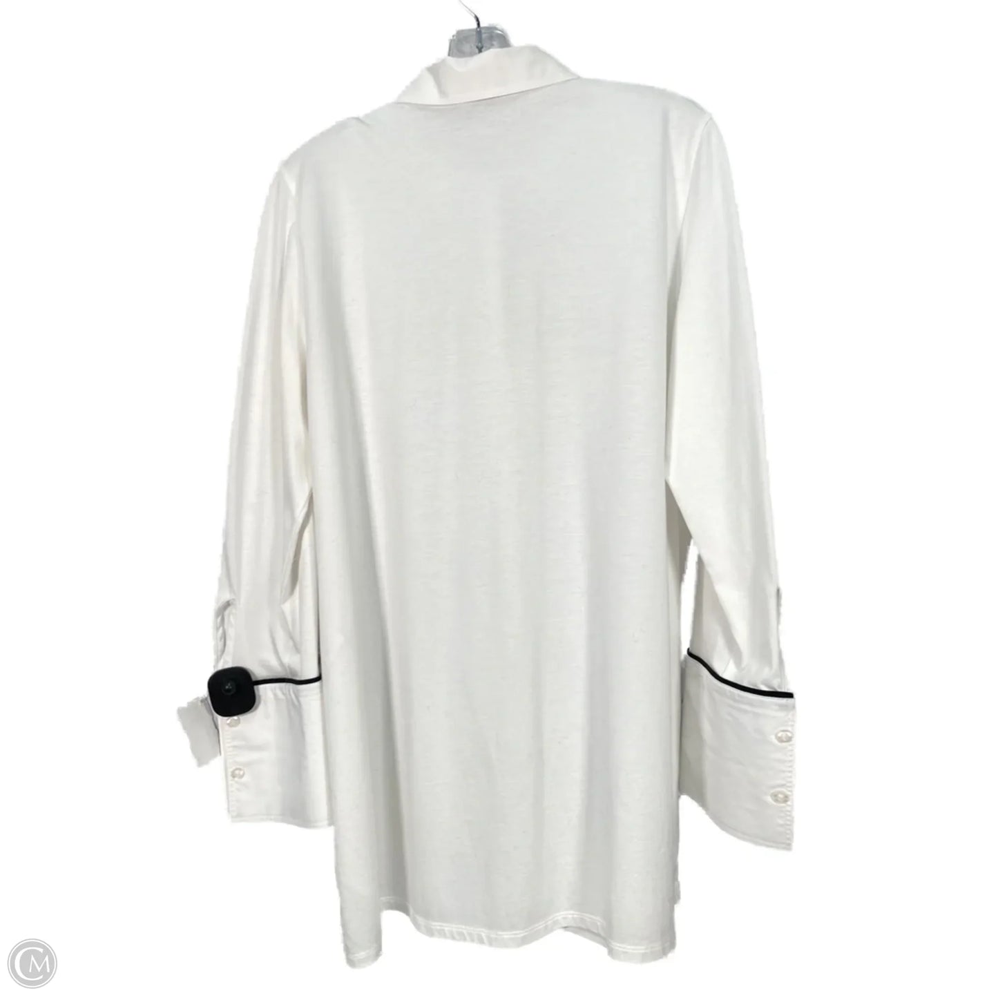 Tunic Long Sleeve By Chicos In White, Size: M