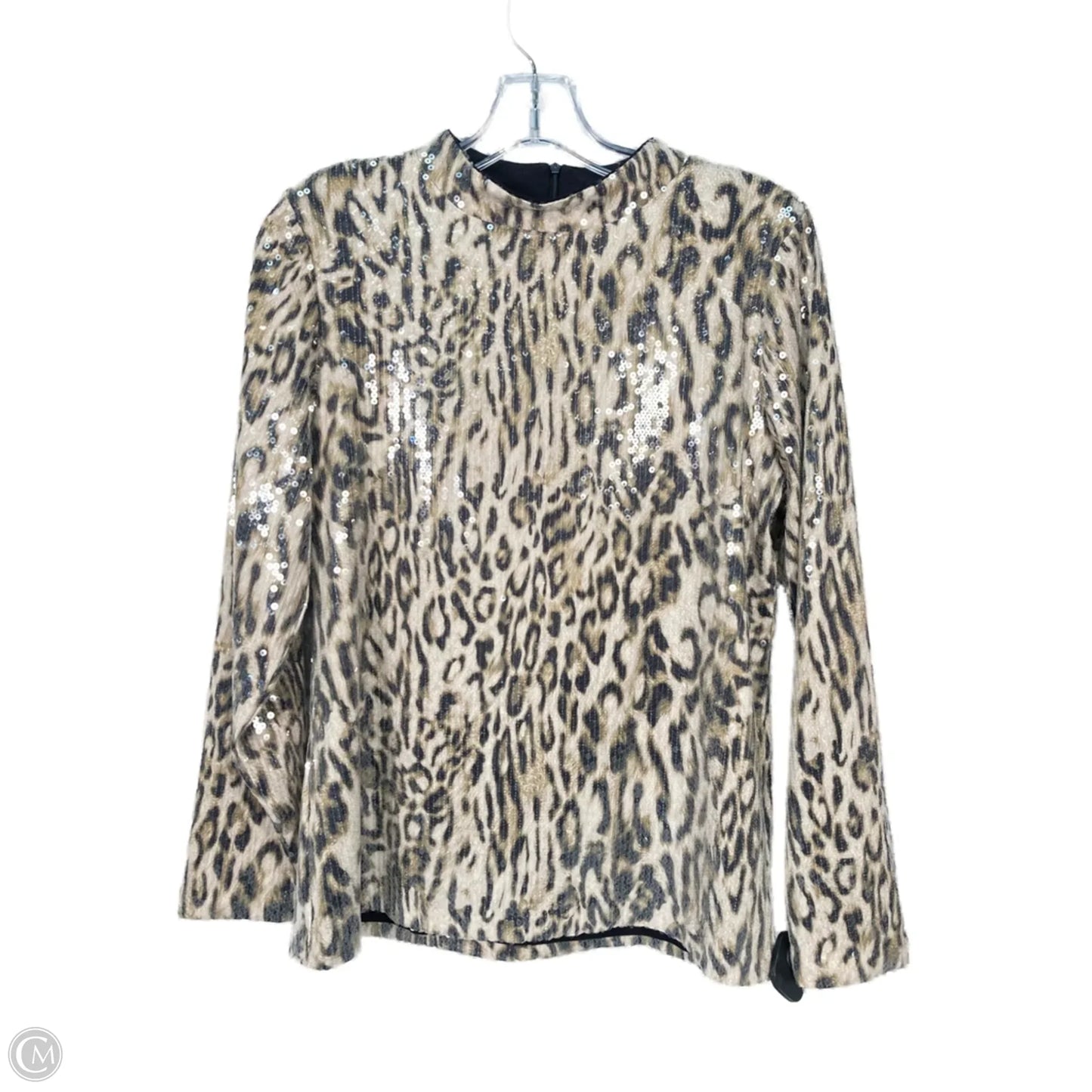 Top Long Sleeve By Chicos In Animal Print, Size: M