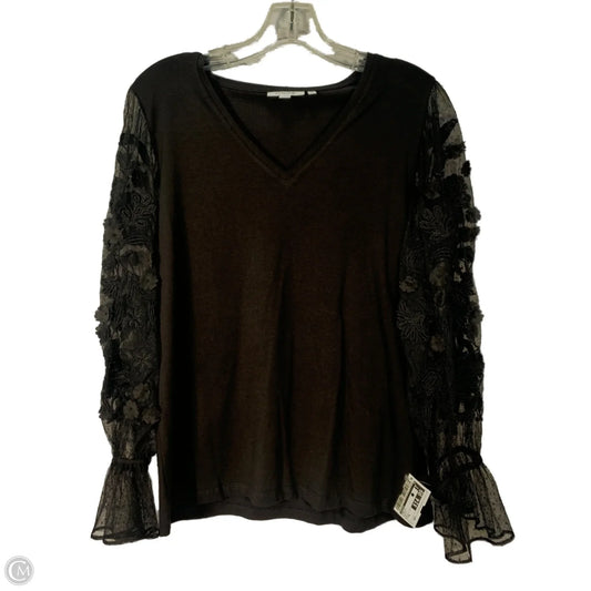 Top Long Sleeve By Chicos In Black, Size: M