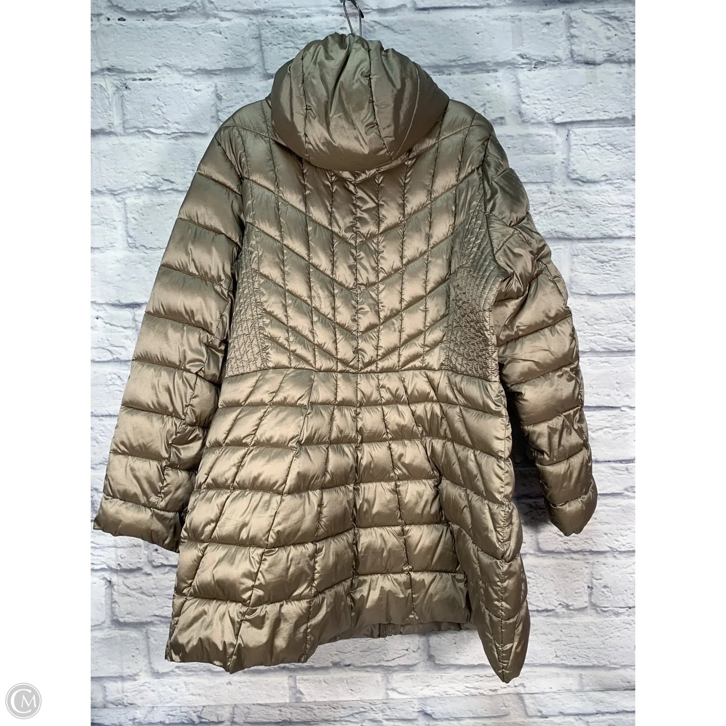 Coat Puffer & Quilted By Lane Bryant In Silver, Size: Xxl