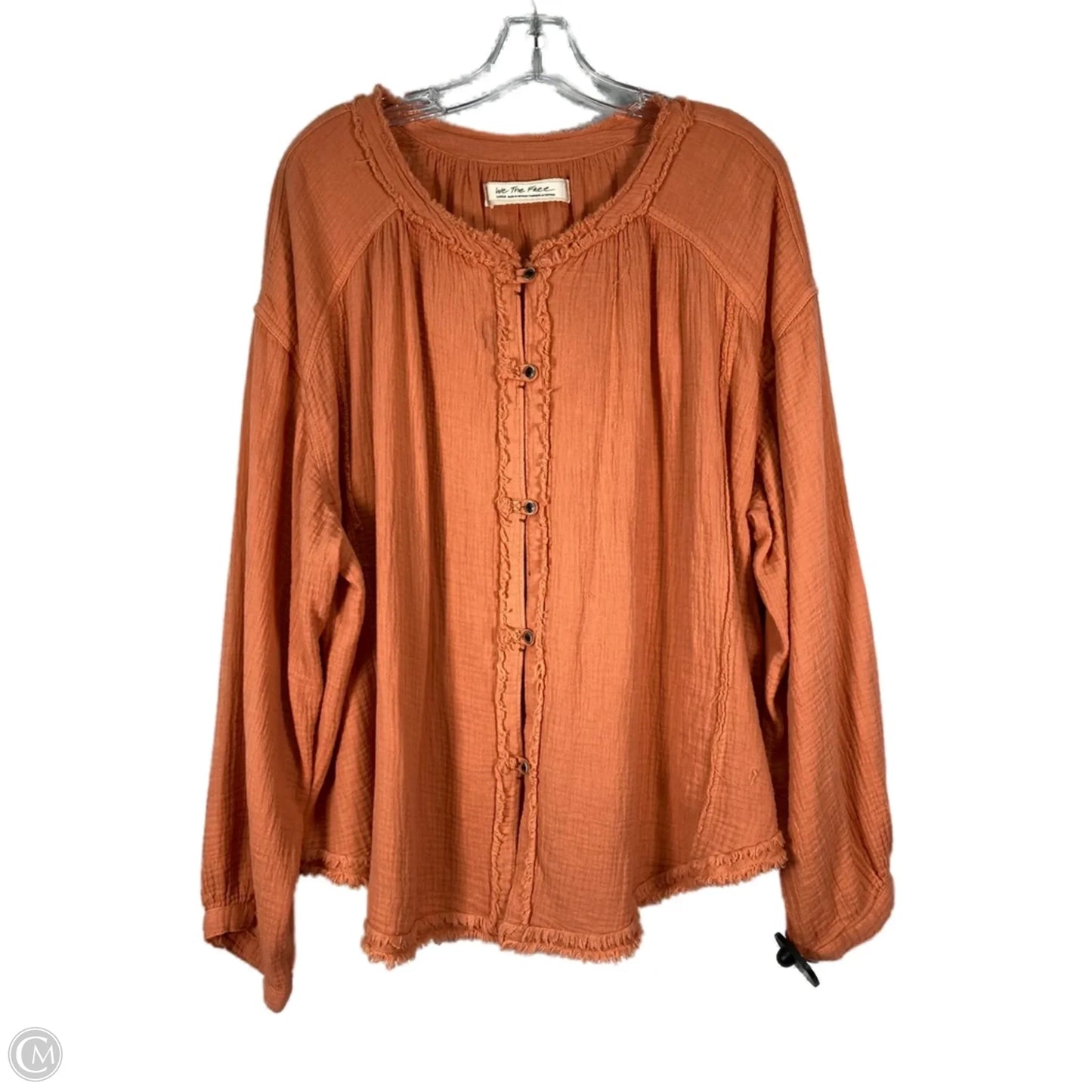 Top Long Sleeve By We The Free In Orange, Size: L