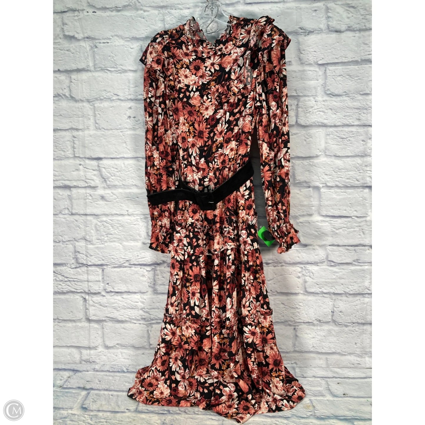 Dress Casual Midi By Clothes Mentor In Black & Pink, Size: Xs