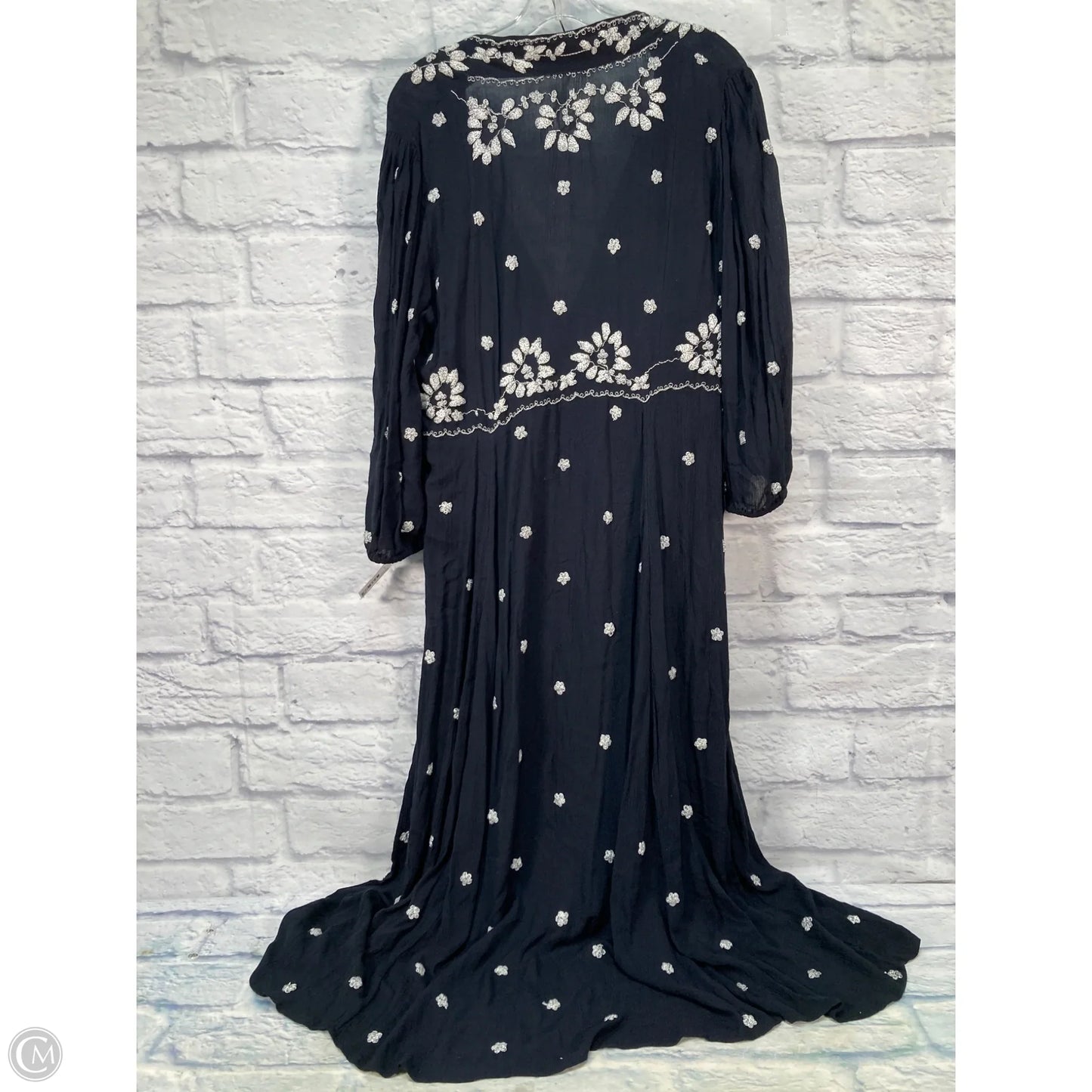 Dress Casual Maxi By Free People In Black & White, Size: L