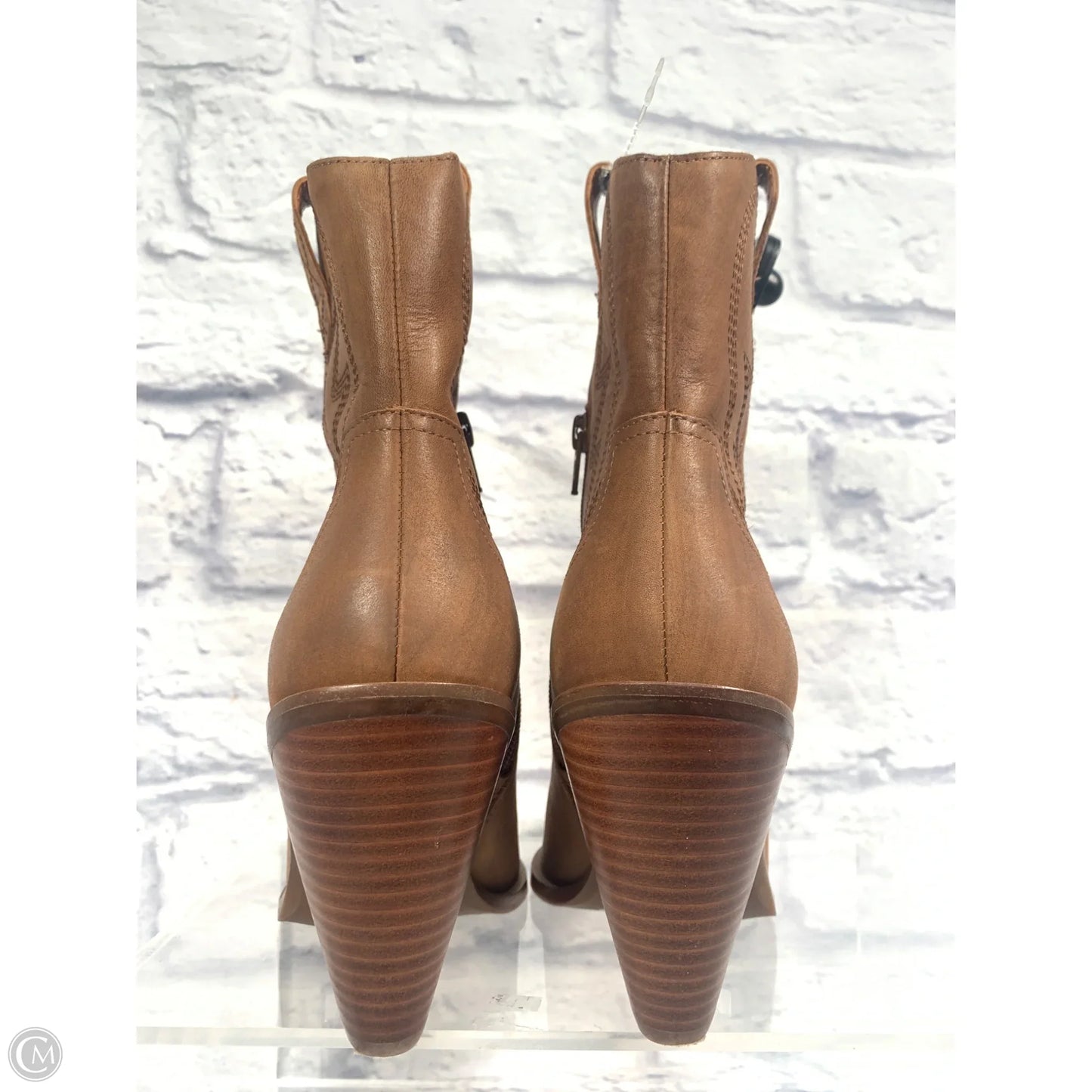 Boots Ankle Heels By Gianni Bini In Brown, Size: 9