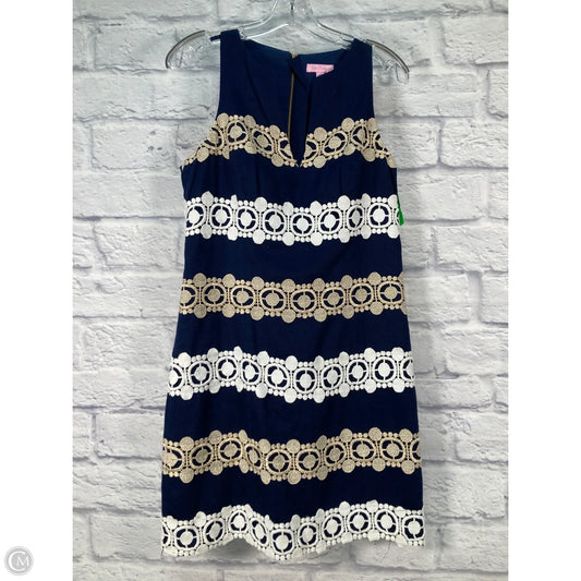 Dress Designer By Lilly Pulitzer In Blue & White, Size: M
