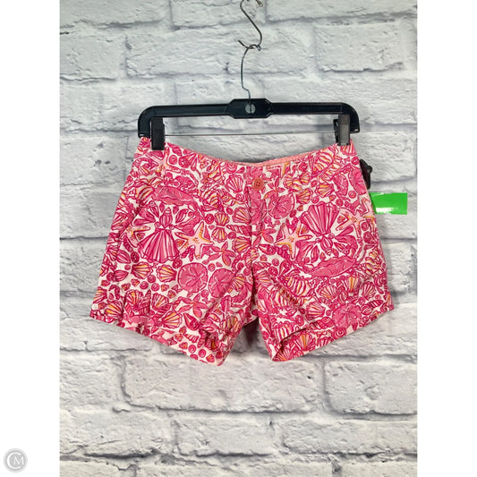 Shorts Designer By Lilly Pulitzer In Pink & White, Size: 0