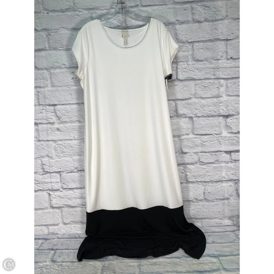 Dress Casual Maxi By Chicos In Black & White, Size: Xl