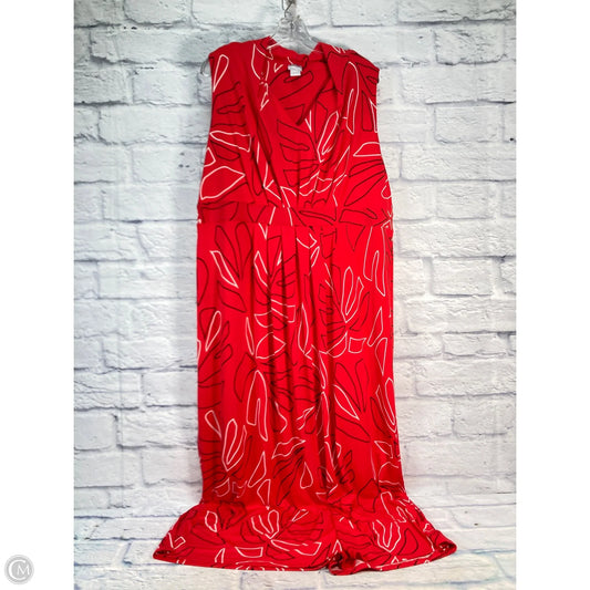 Dress Casual Maxi By Chicos In Red, Size: Xl