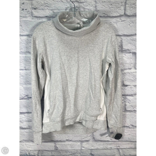 Athletic Sweatshirt Collar By Lululemon In Grey & White, Size: S