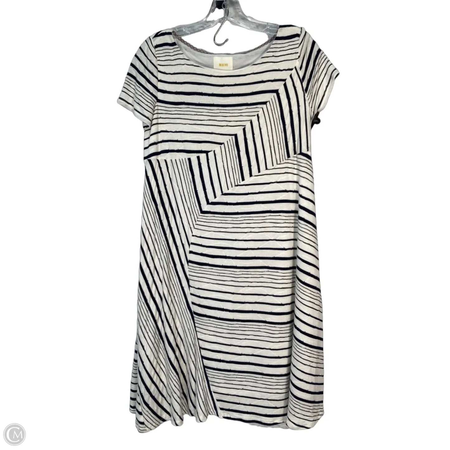 Dress Casual Short By Maeve In Blue & White, Size: S