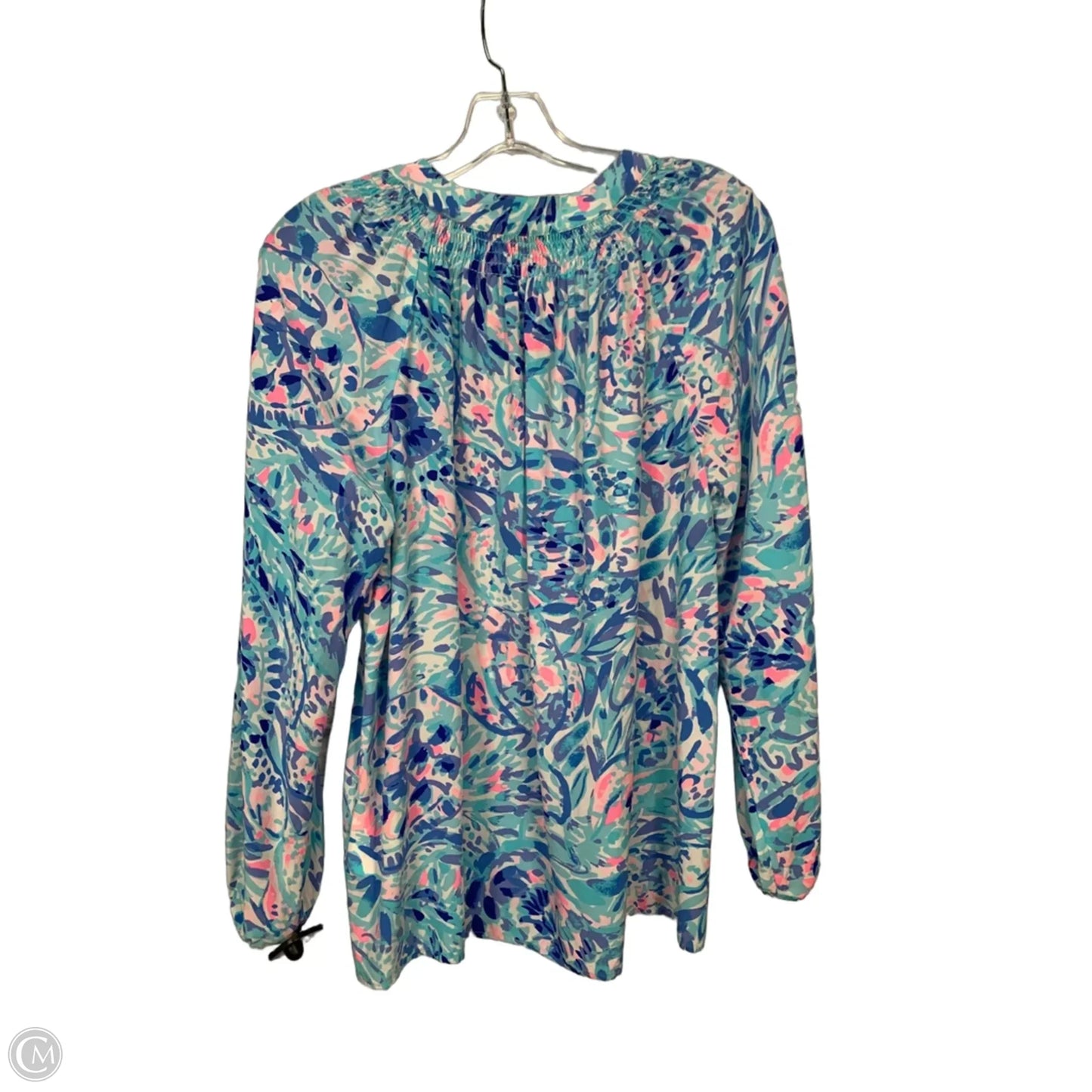Blouse Designer By Lilly Pulitzer In Blue, Size: L