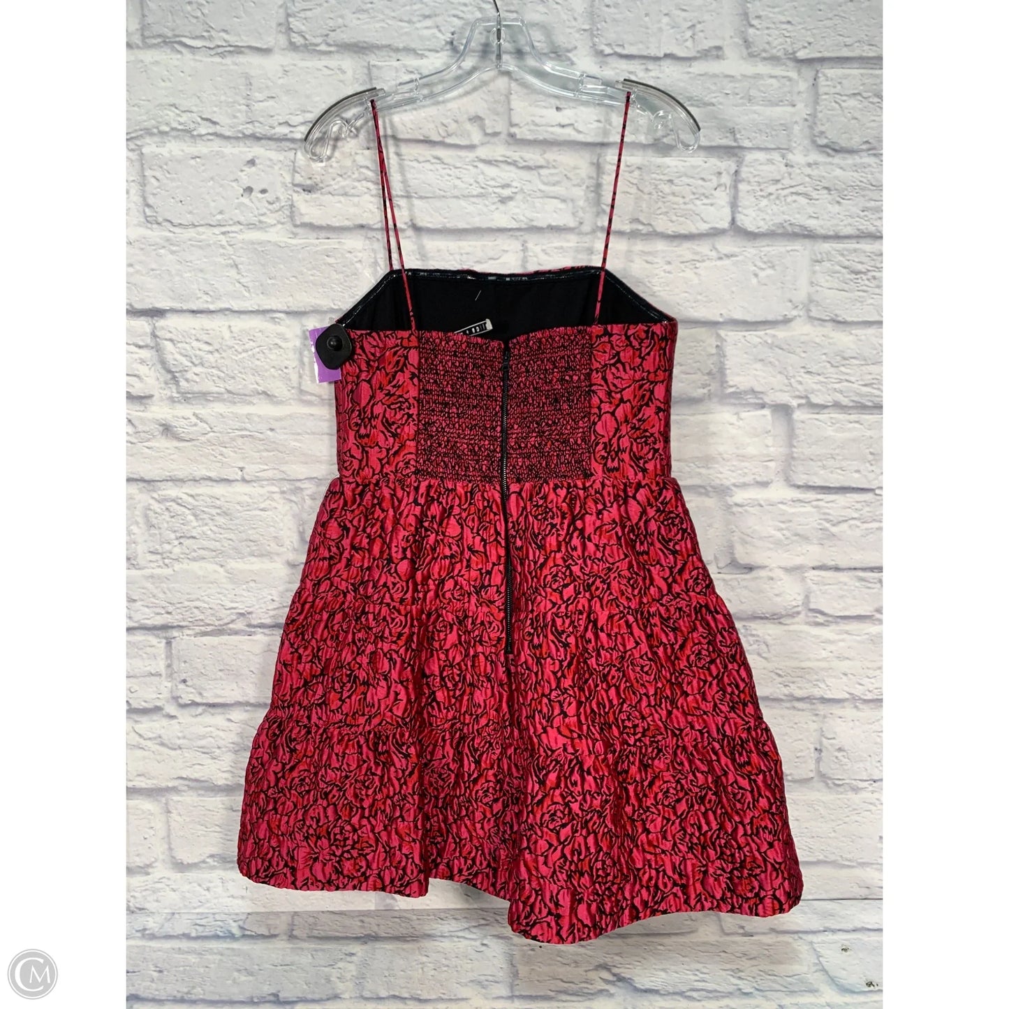 Dress Designer By Alice + Olivia In Black & Pink, Size: M