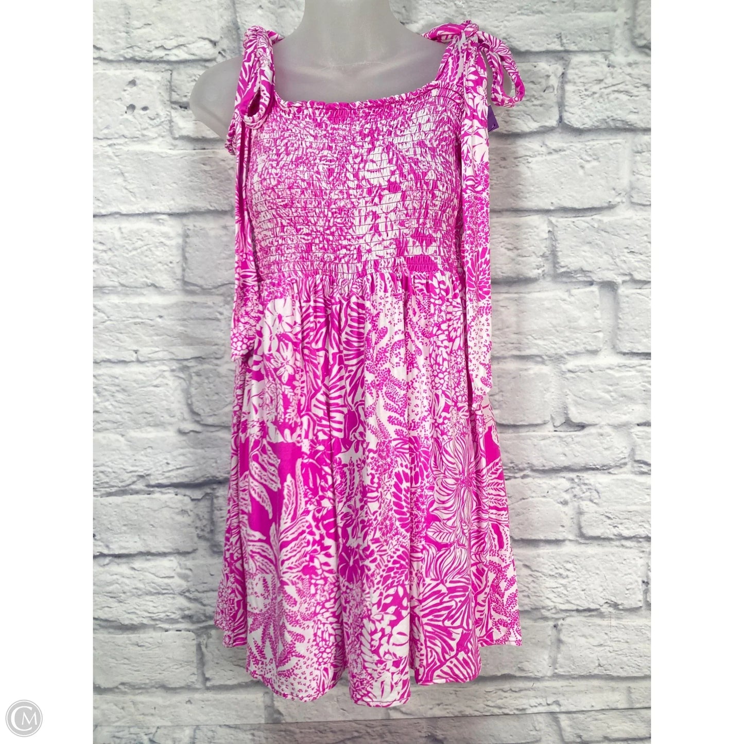 Romper Designer By Lilly Pulitzer In Purple & White, Size: L