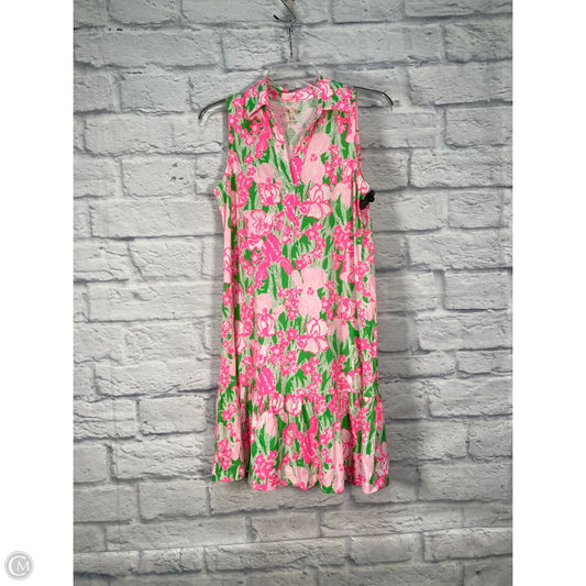 Dress Designer By Lilly Pulitzer In Green & Pink, Size: Xs