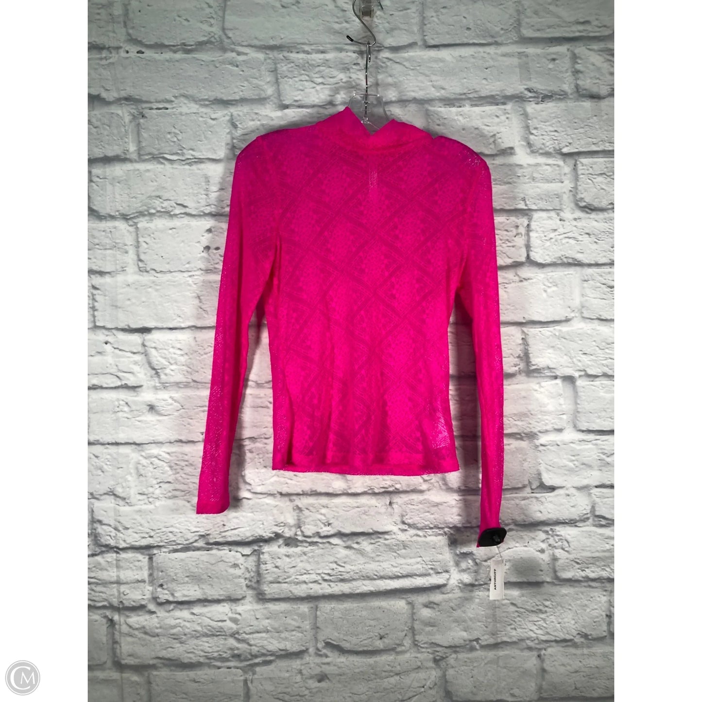 Top Long Sleeve By Anthropologie In Pink, Size: S
