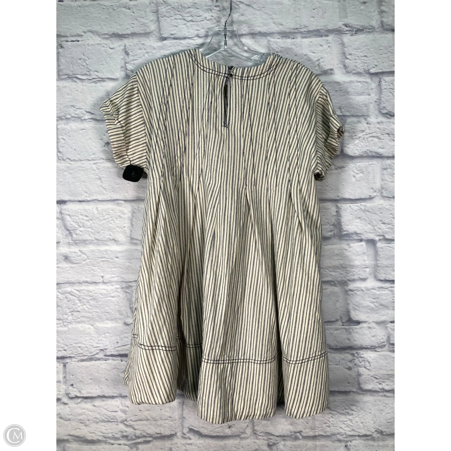 Tunic Short Sleeve By Pilcro In Blue & Cream, Size: Xxs