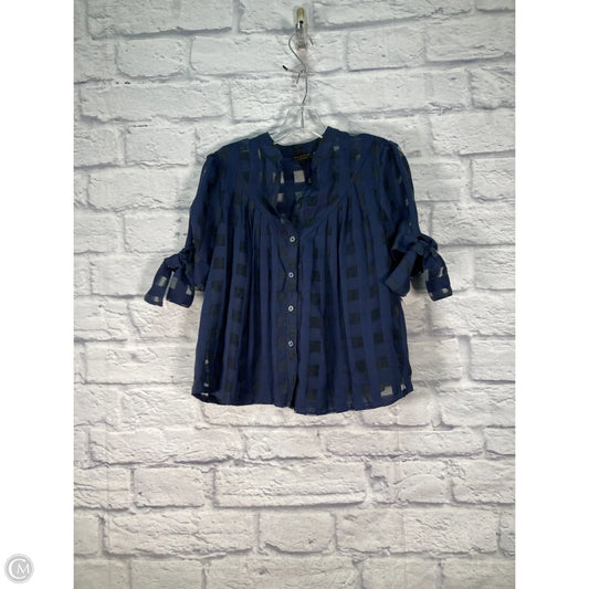 Blouse Short Sleeve By Current Air In Navy, Size: Xs