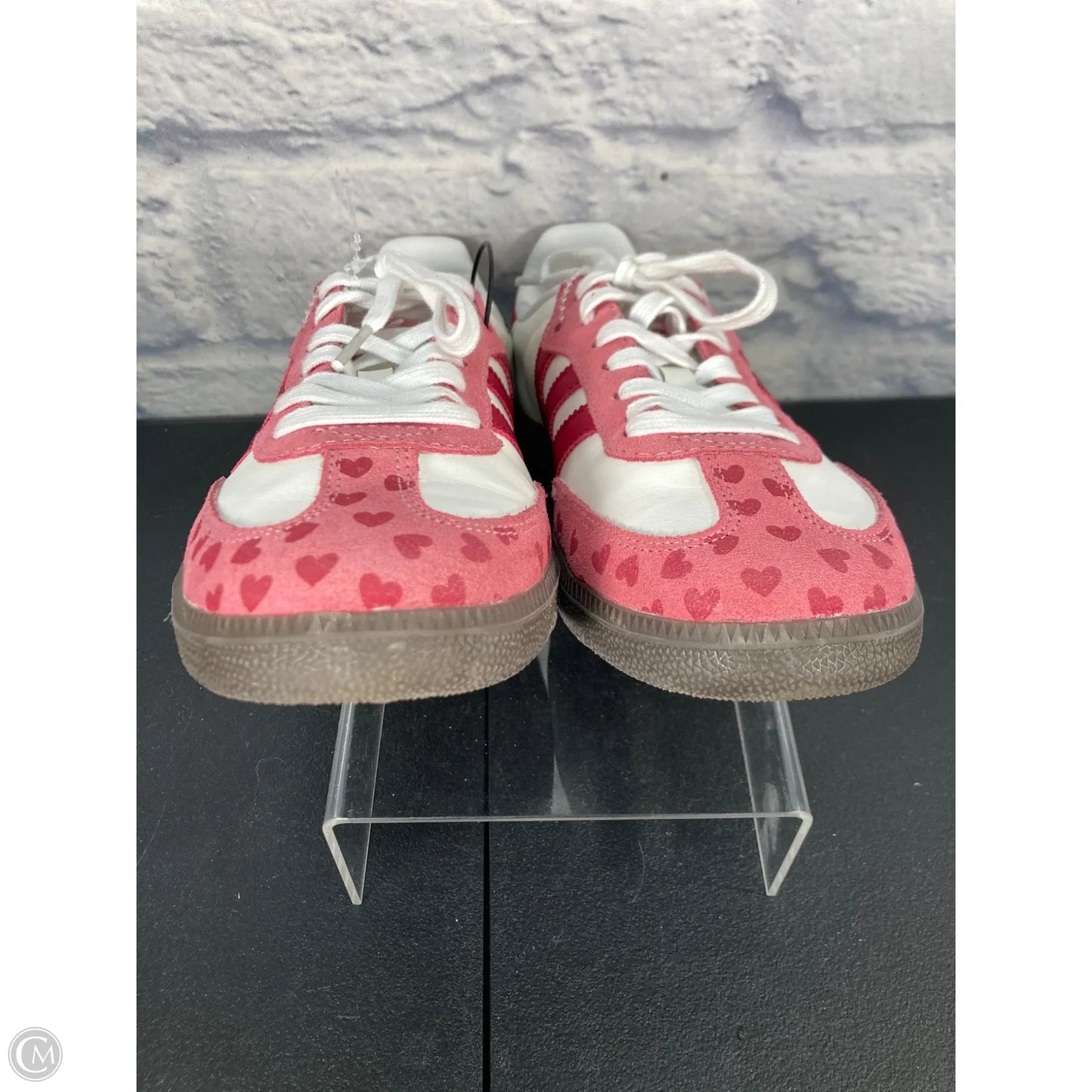 Shoes Sneakers By Adidas In Pink & White, Size: 9