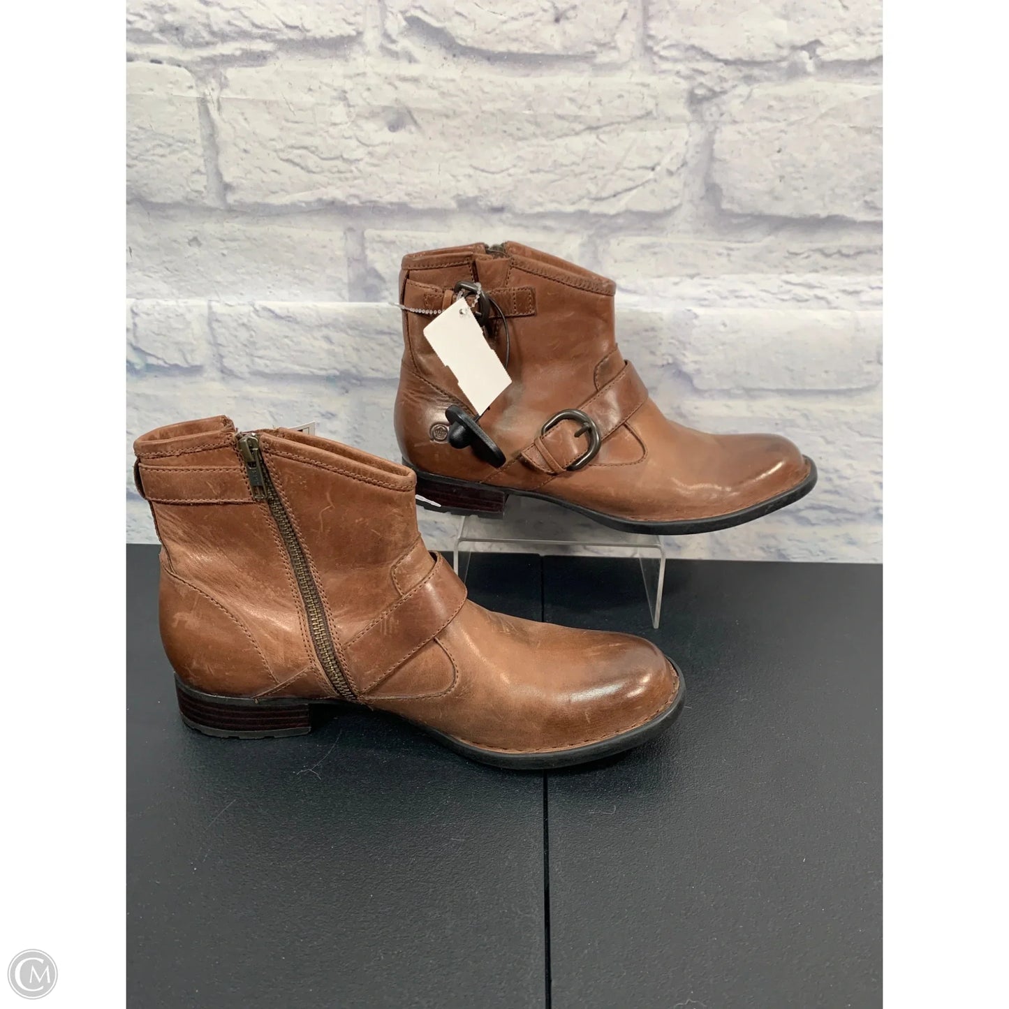 Boots Leather By Born In Brown, Size: 9.5