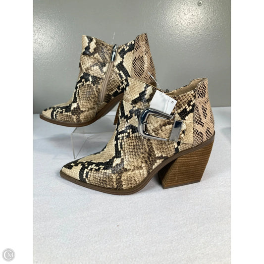 Boots Leather By Vince Camuto In Snakeskin Print, Size: 10