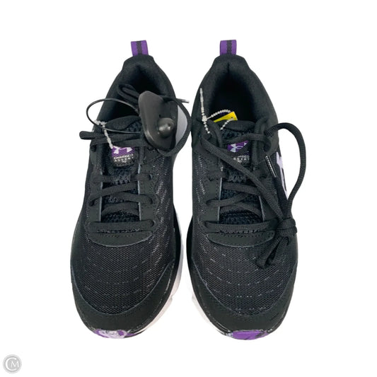 Shoes Sneakers By Under Armour In Black & Purple, Size: 7
