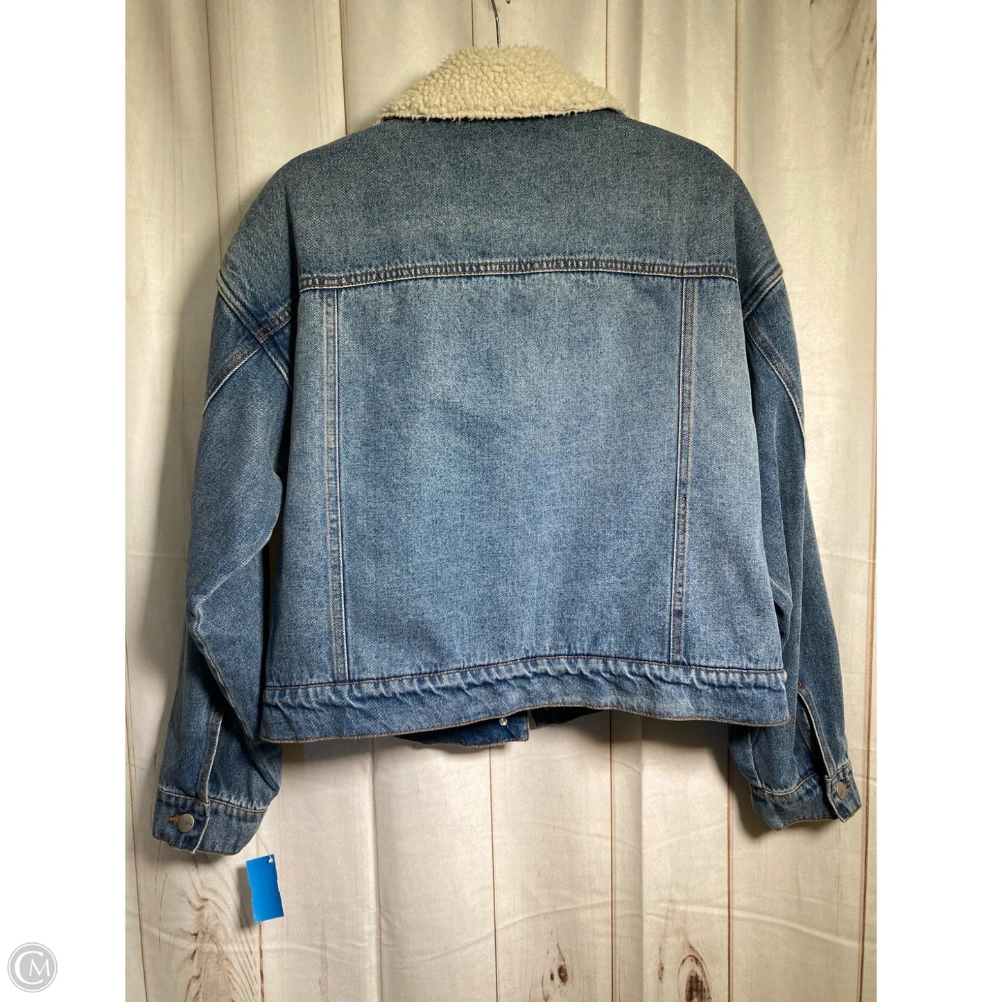 Jacket Denim By Clothes Mentor In Blue Denim, Size: L