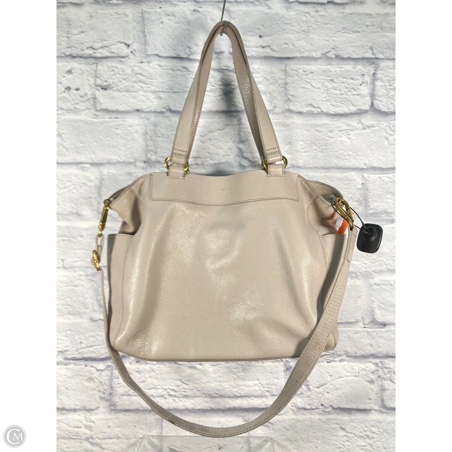 Handbag Leather By Fossil, Size: Large