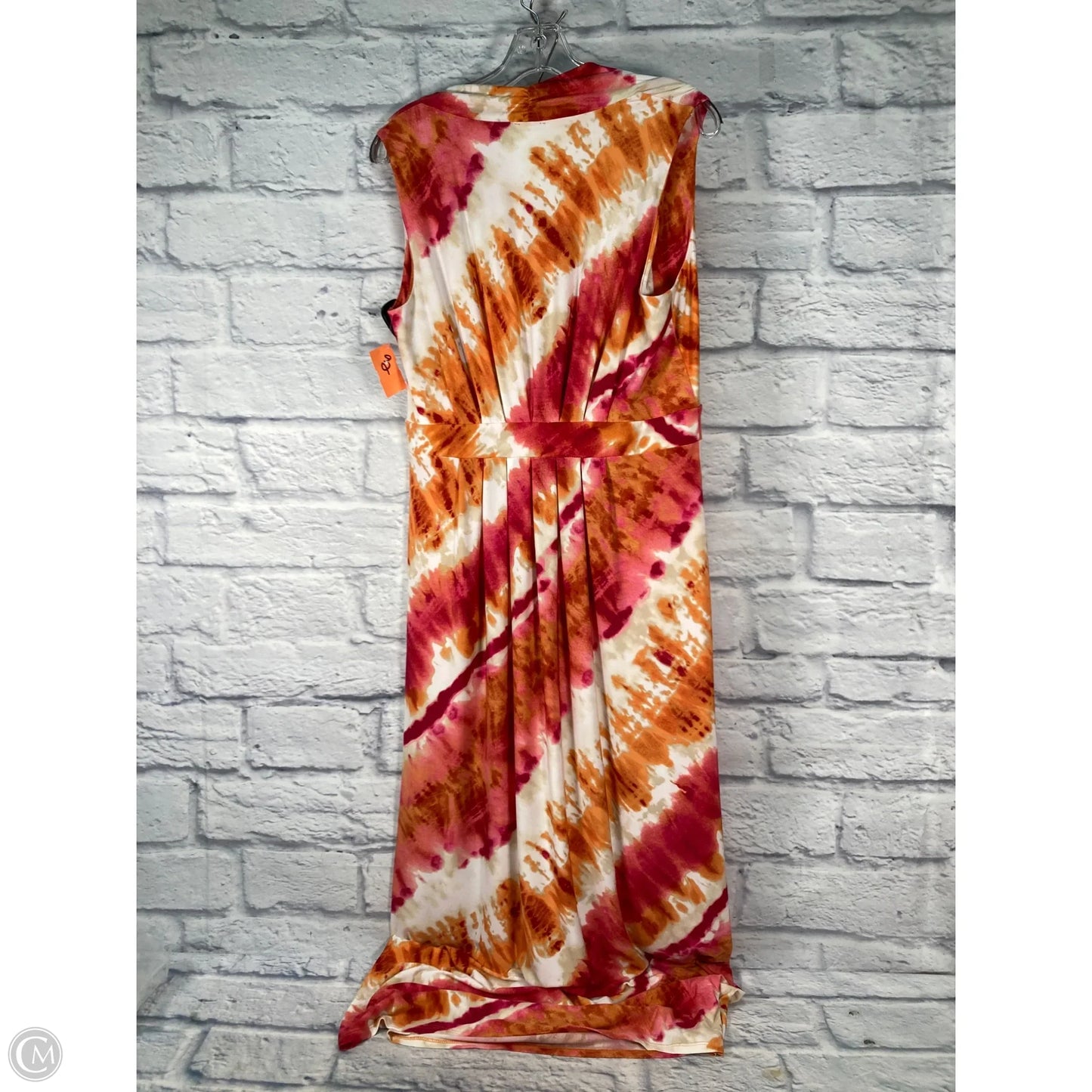 Dress Casual Maxi By Chicos In Orange & Pink, Size: M
