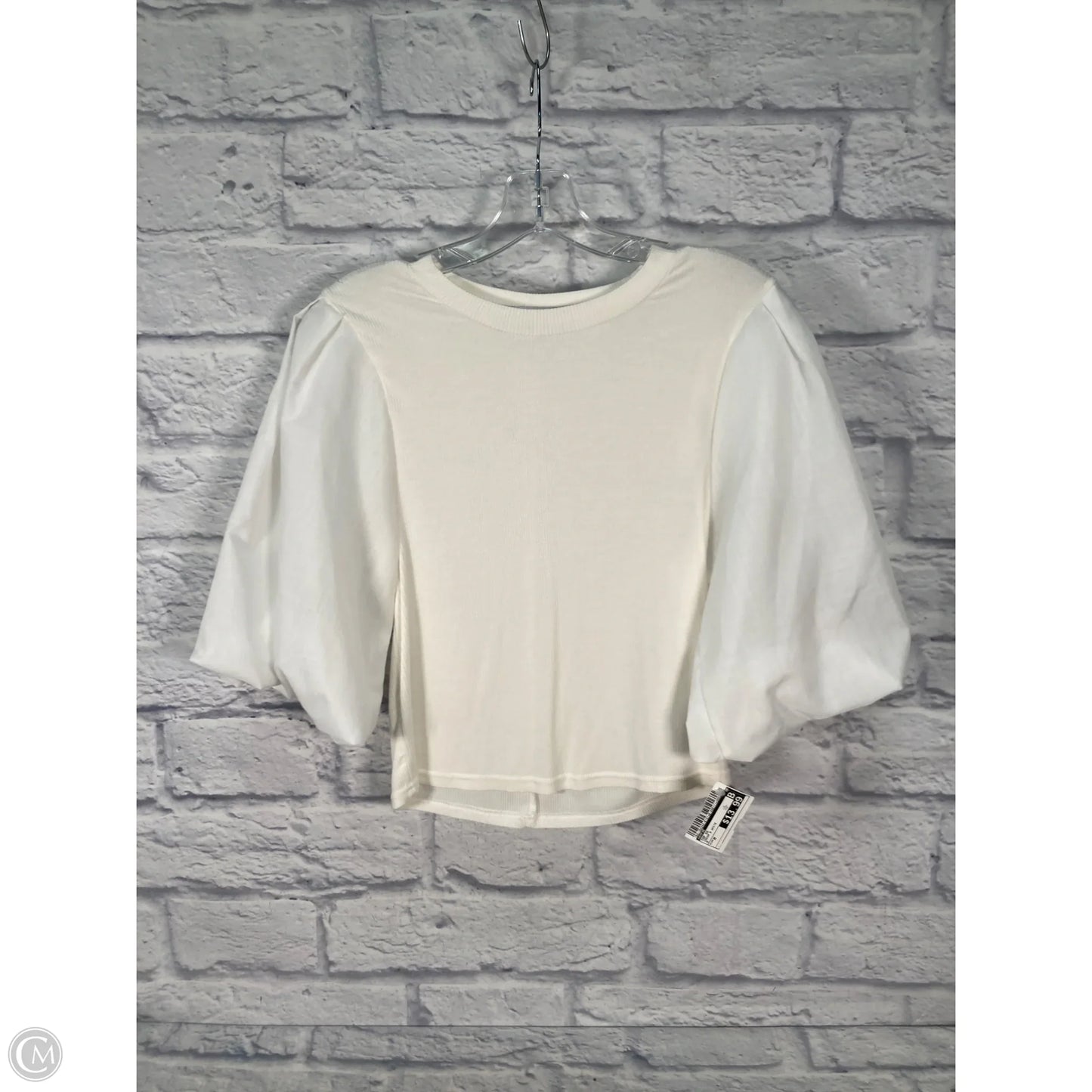 Top Short Sleeve By Hyfve In Cream & White, Size: M