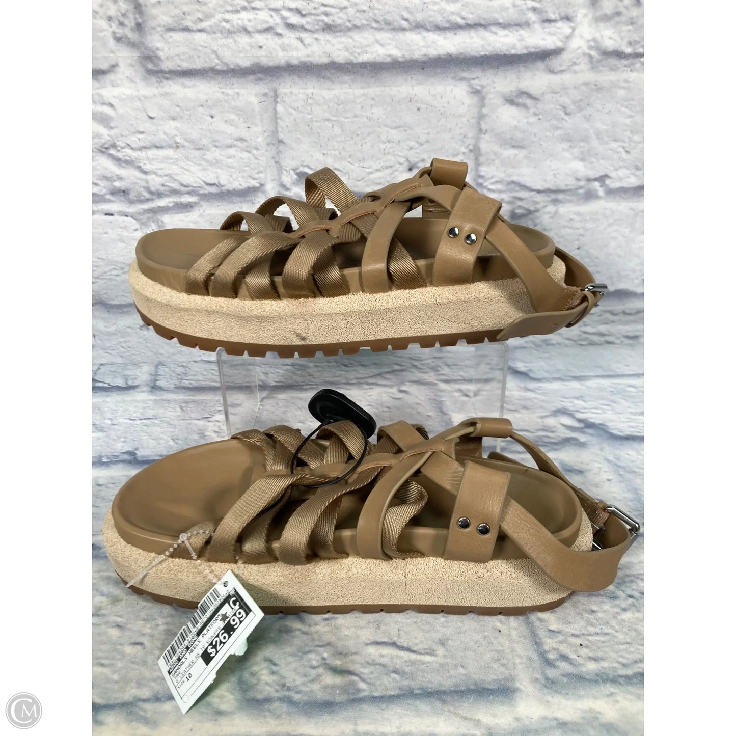 Sandals Heels Platform By Rag And Bone In Tan, Size: 10