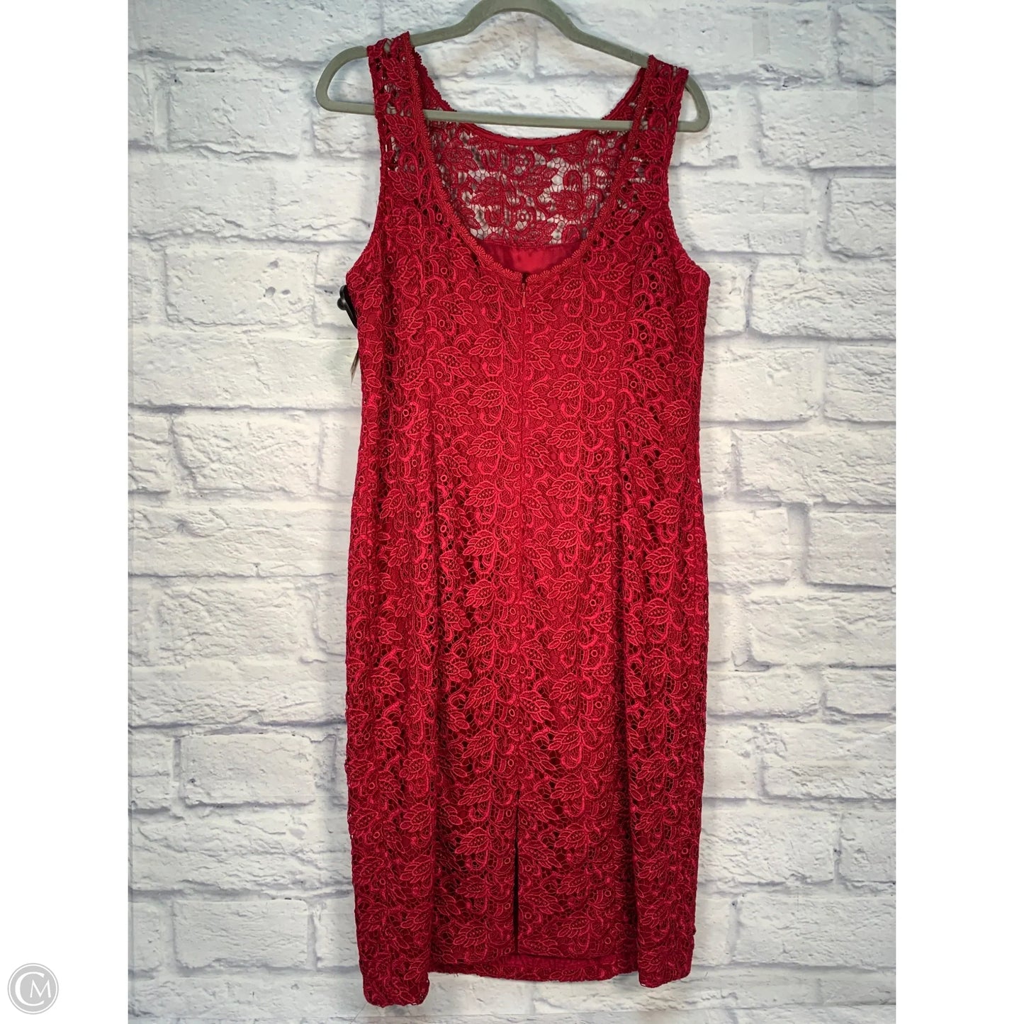 Dress Party Midi By White House Black Market In Red, Size: L