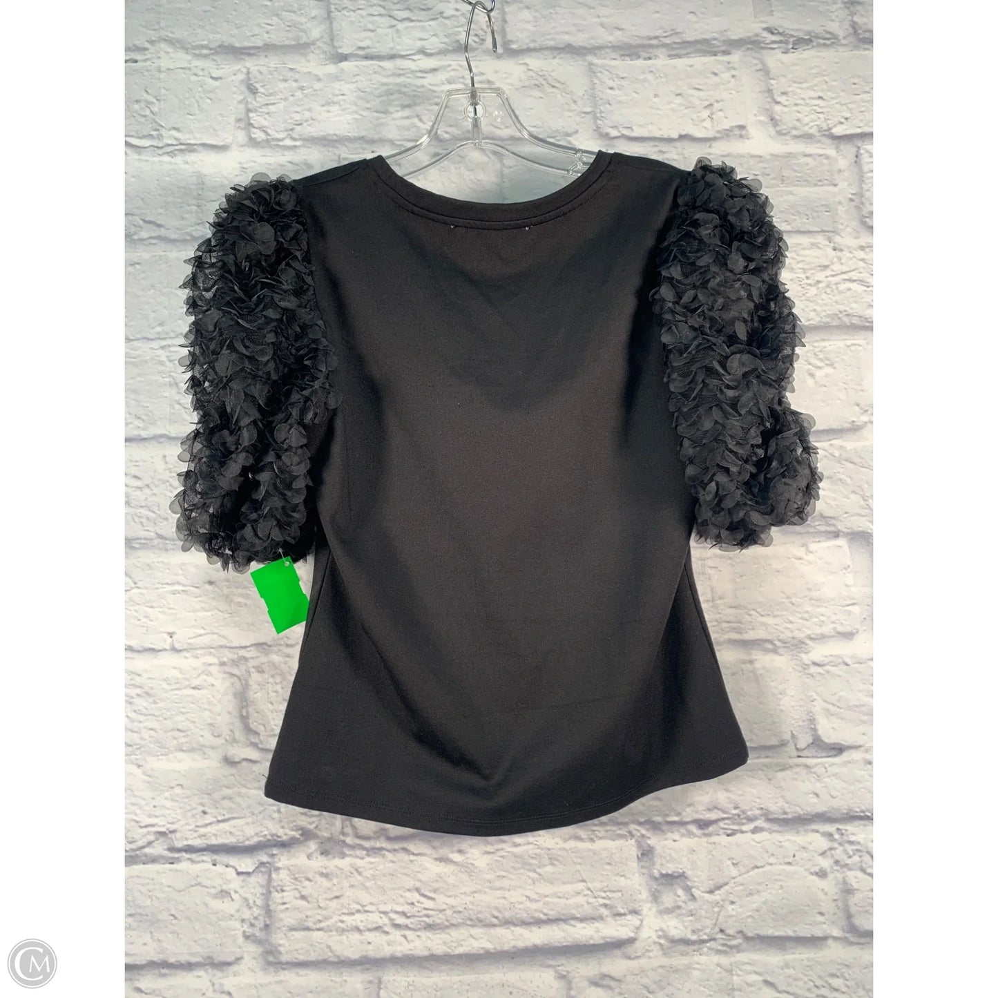 Top Short Sleeve By Flat White In Black, Size: S