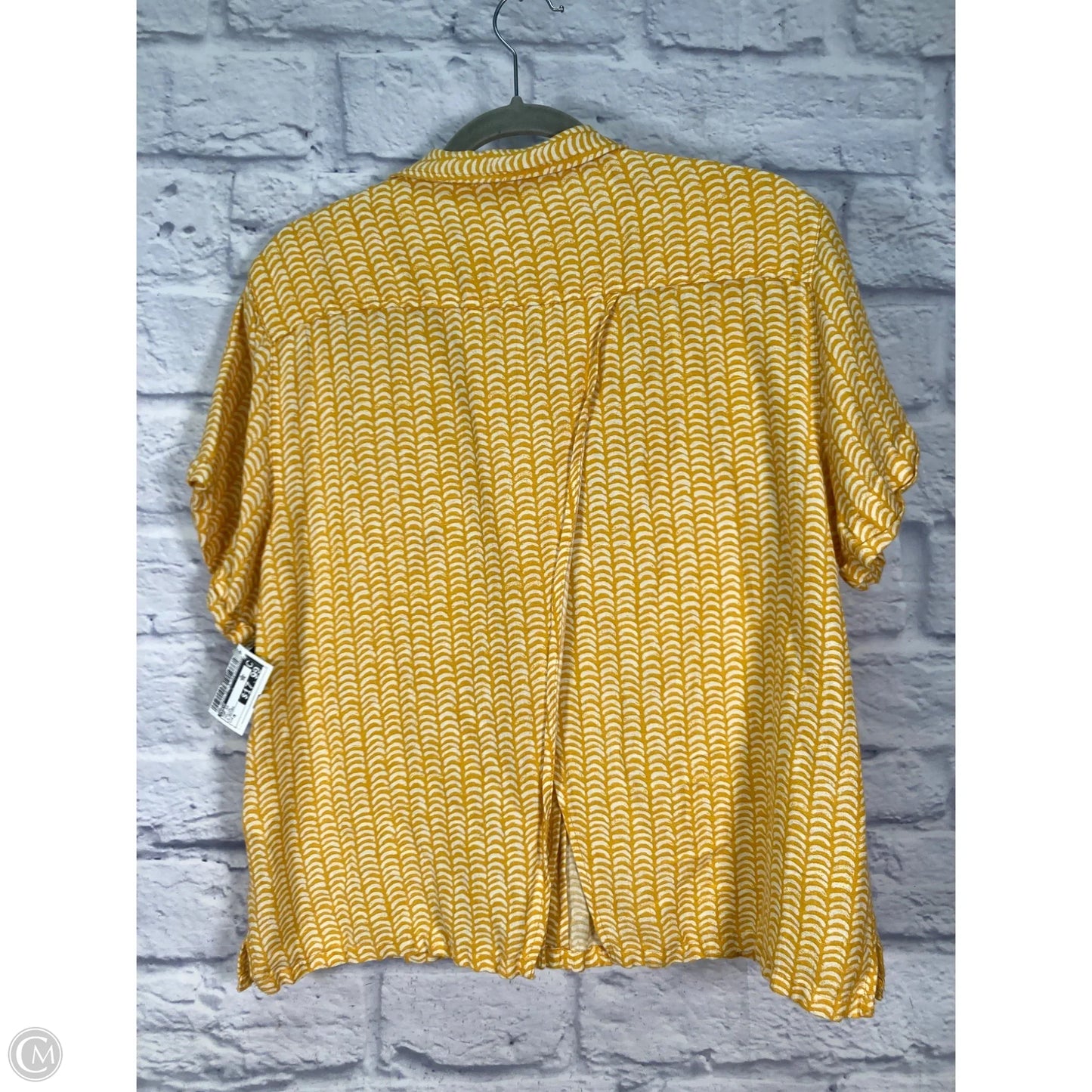 Top Short Sleeve By Maeve In Yellow, Size: M