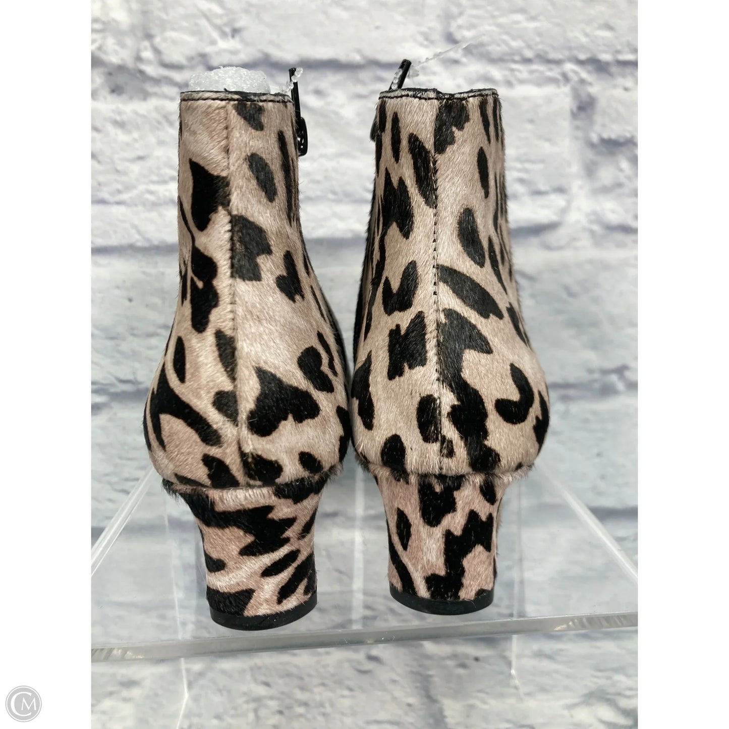 Boots Ankle Heels By Clothes Mentor In Animal Print, Size: 7