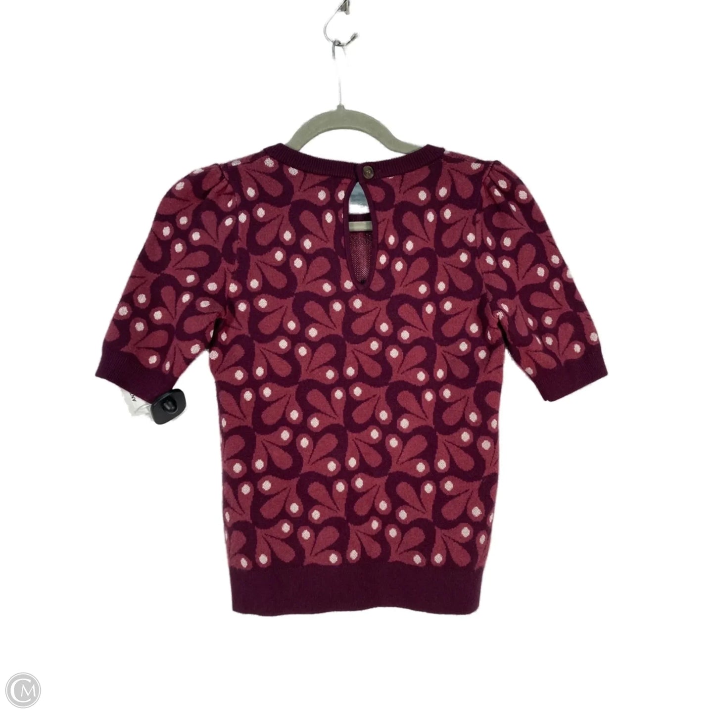 Sweater Short Sleeve By Maeve In Maroon, Size: Xxs