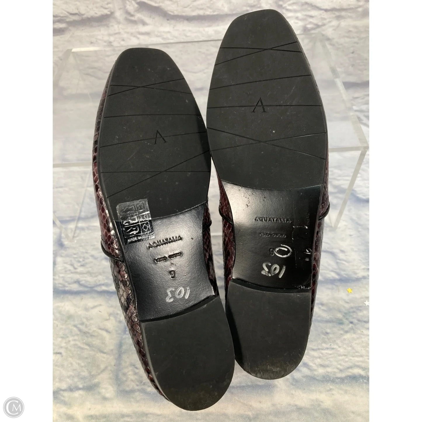 Shoes Flats By Aquatalia In Snakeskin Print, Size: 9