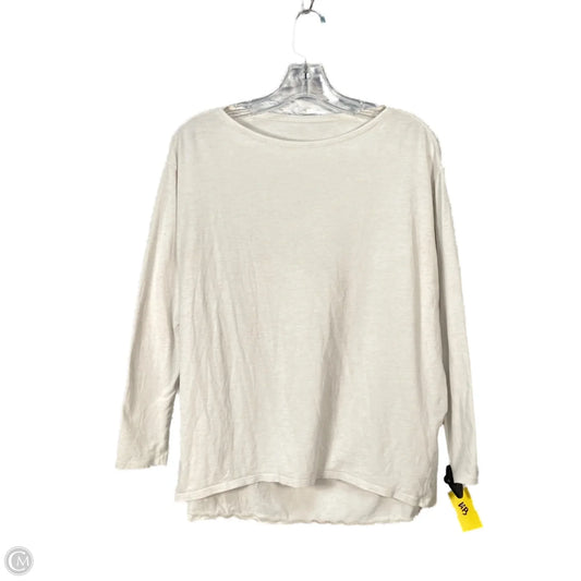 Athletic Top Long Sleeve Crewneck By Lululemon In White, Size: Xs