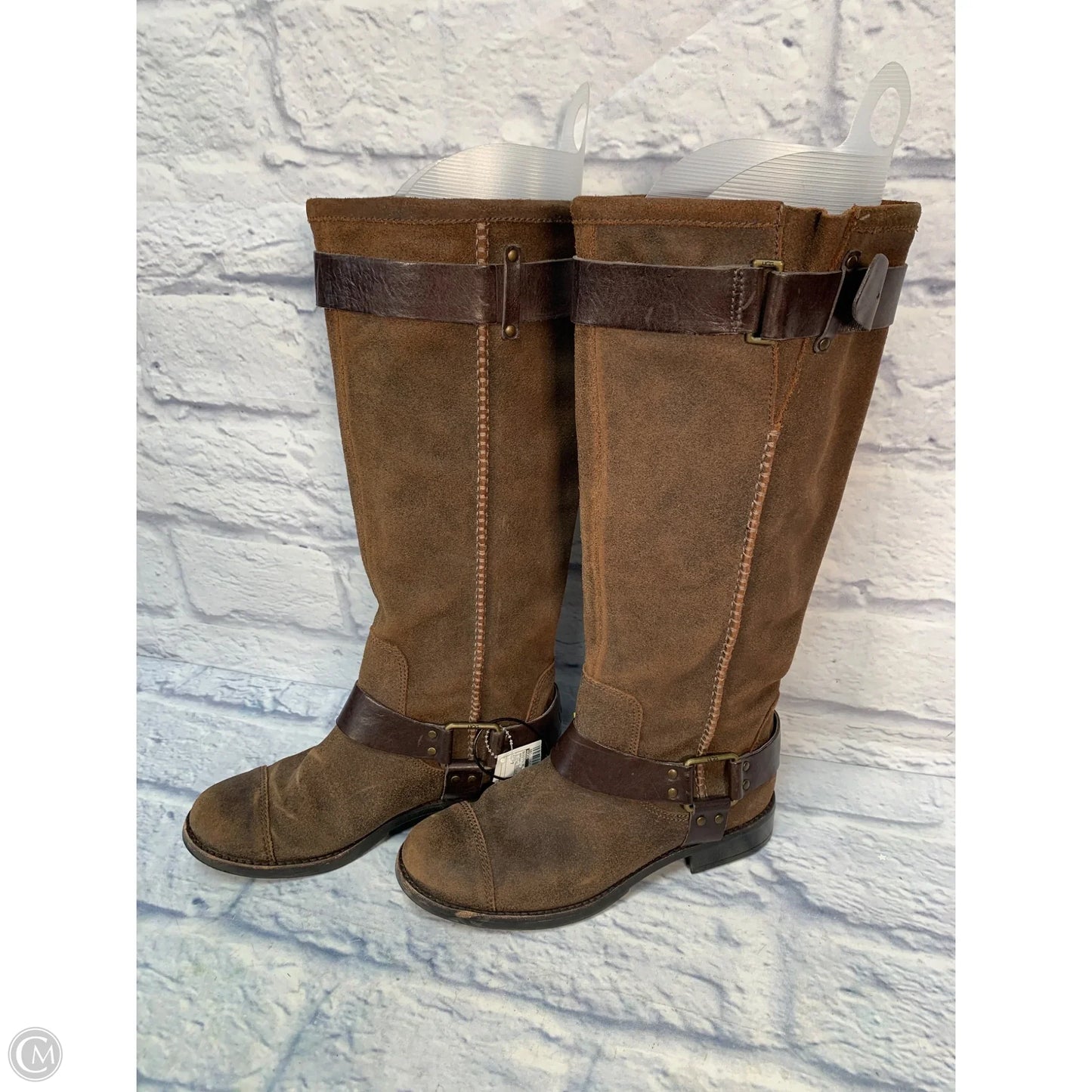 Boots Designer By Ugg In Brown, Size: 7