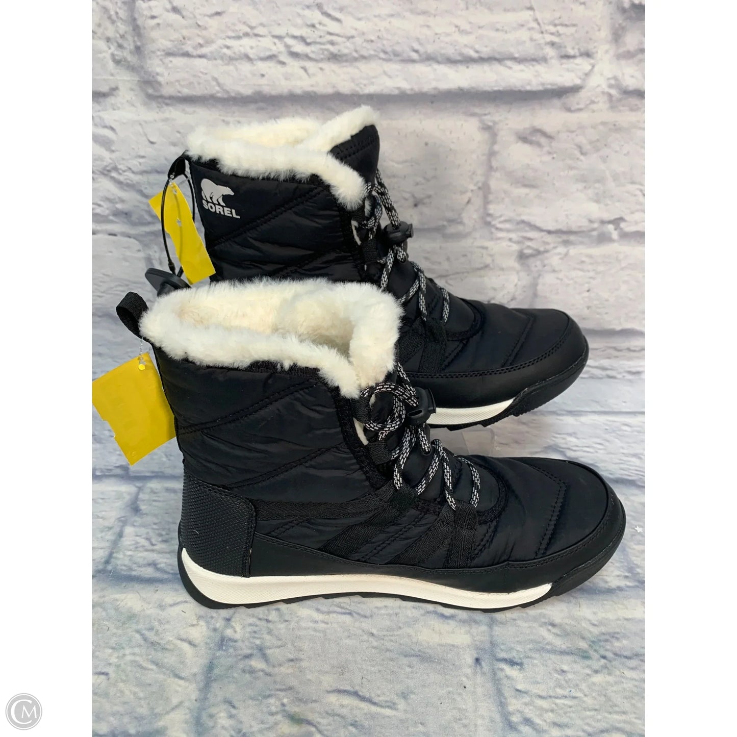 Boots Snow By Sorel In Black & Cream, Size: 7