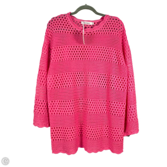 Top Long Sleeve By Anrabess In Pink, Size: S