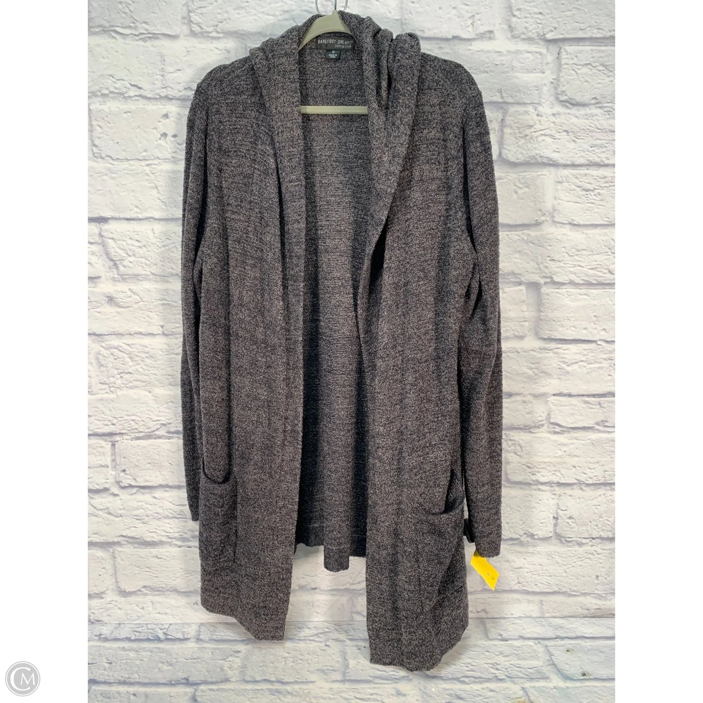 Sweater Cardigan By Barefoot Dreams In Blue & Grey, Size: Xl