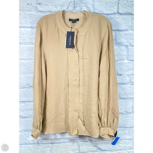 Blouse Designer By Lafayette 148 In Tan, Size: Xl