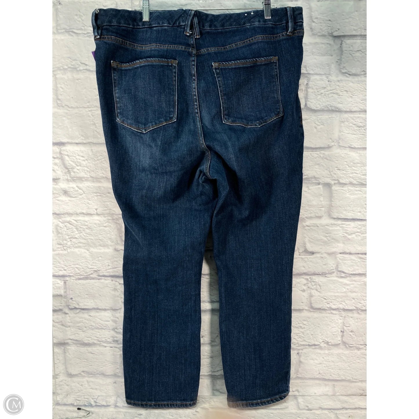 Jeans Straight By Good American In Blue Denim, Size: 18