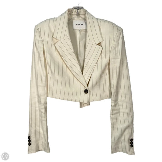 Blazer By Frame In Black & Cream, Size: Xs