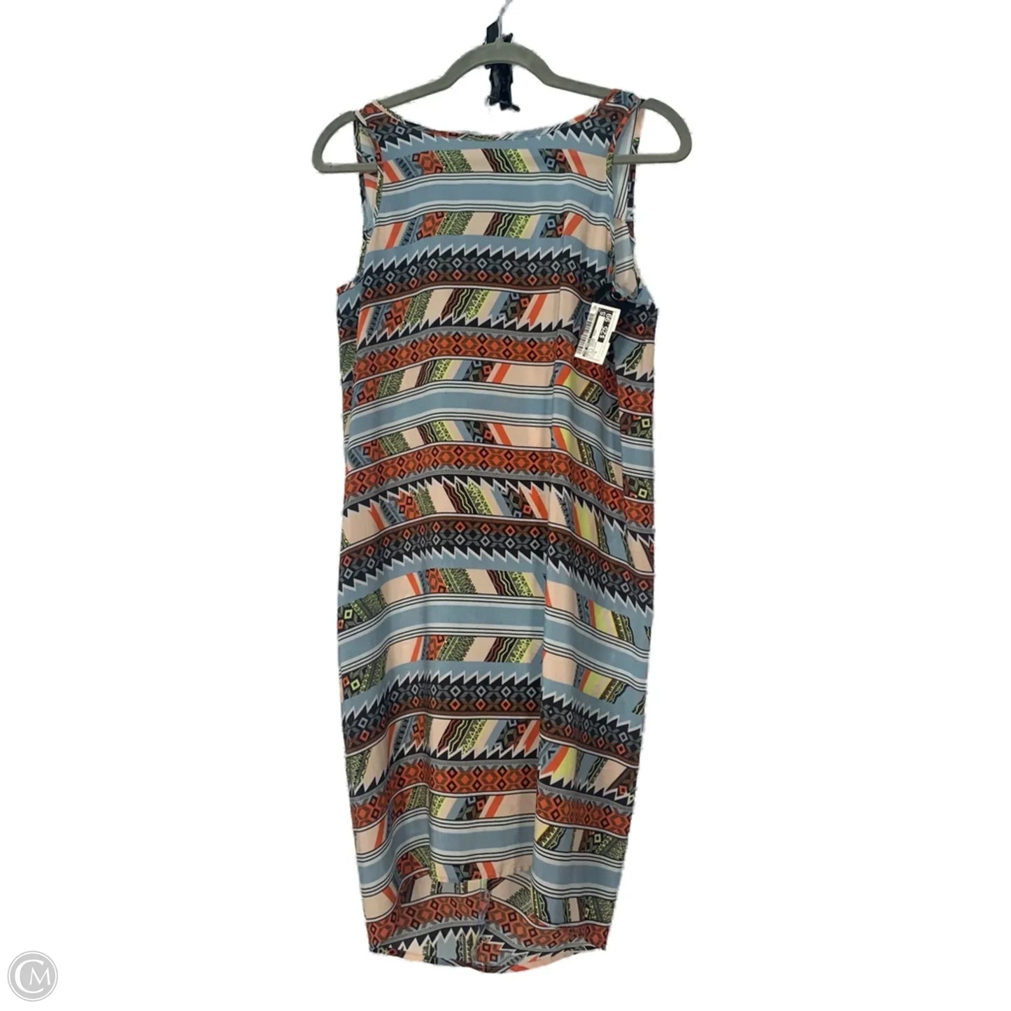 Dress Casual Midi By The Odells In Blue & Orange, Size: S